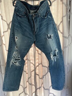 Lucky Brand Distressed Blue Men’s Slim Straight Jeans